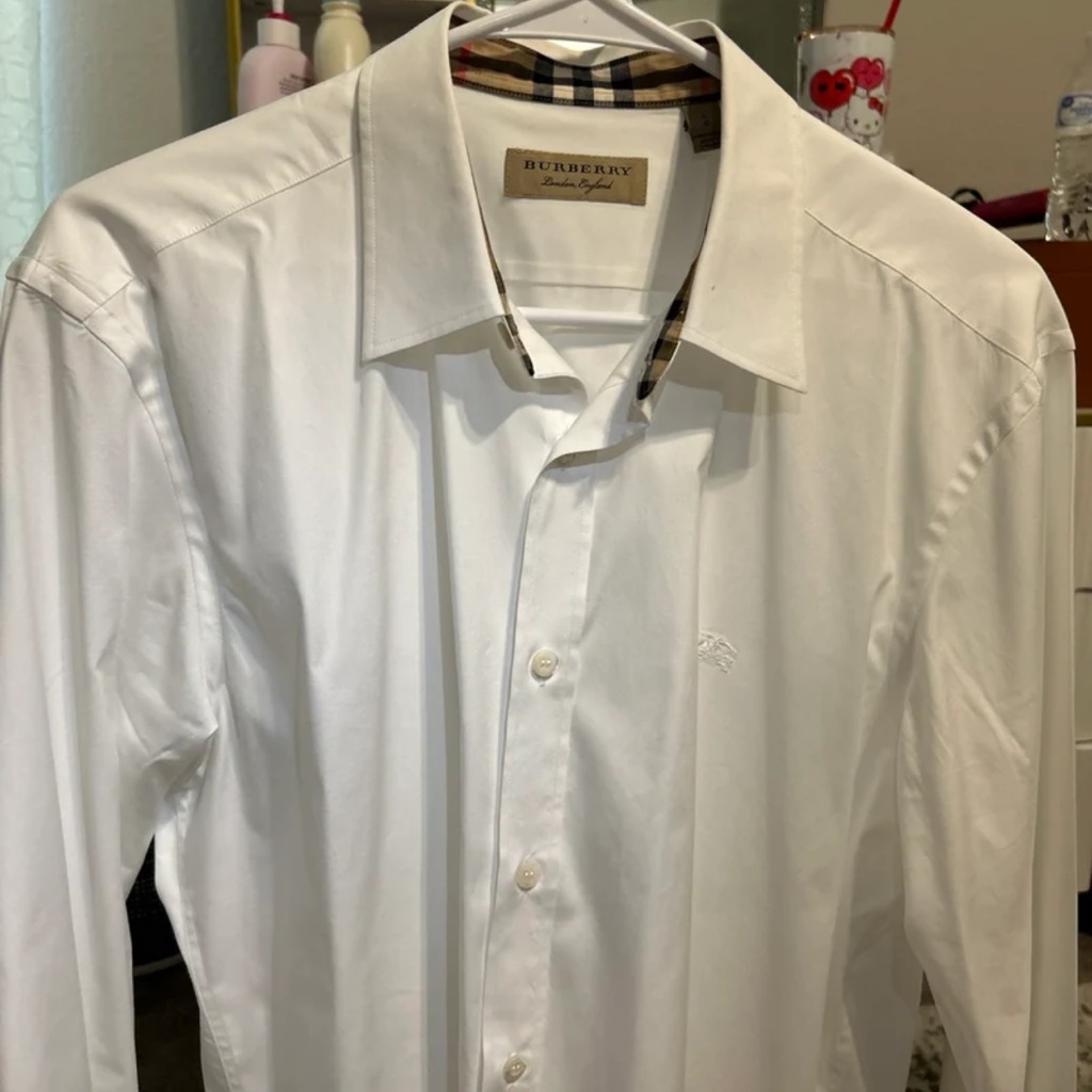 Men Burberry Long Sleeve Shirt